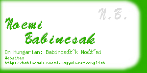 noemi babincsak business card